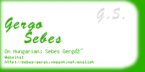 gergo sebes business card